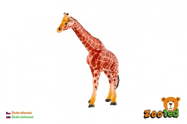 girafe en plastique maillée de 17 cm en sachet