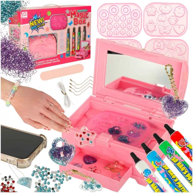 Kit créatif pour fabriquer des bijoux Boîte Magique UV