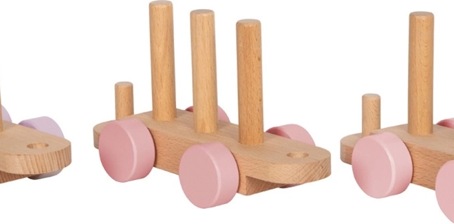 Petit train en bois rose Small Foot