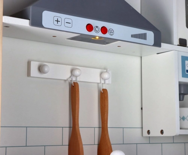 Grande cuisine interactive en bois avec accessoires