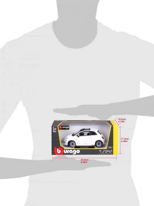 Bburago 1:24 Fiat 500 (2007) Blanc