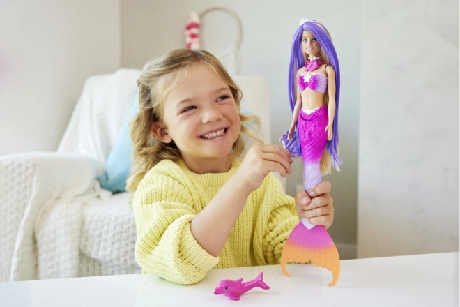 Poupée Barbie Malibu sirène changeant de couleur