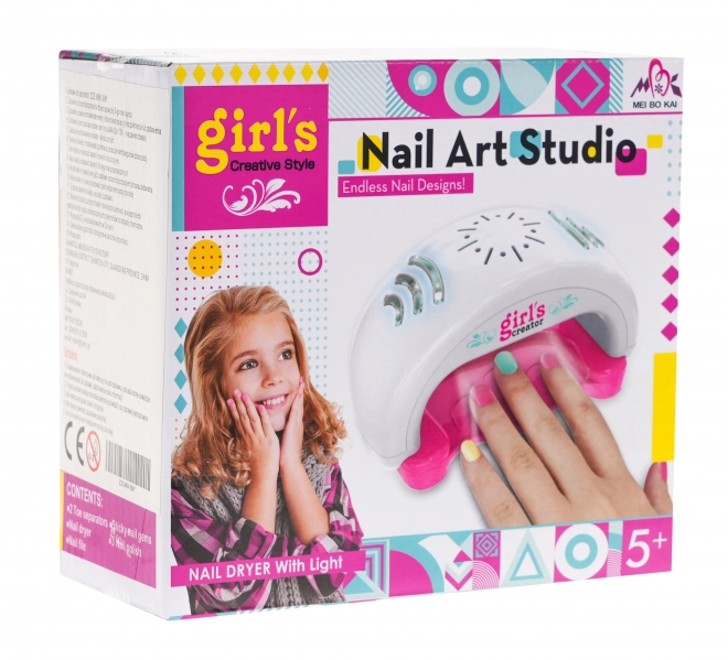 Ensemble de peinture à ongles pour enfants avec séchoir et accessoires