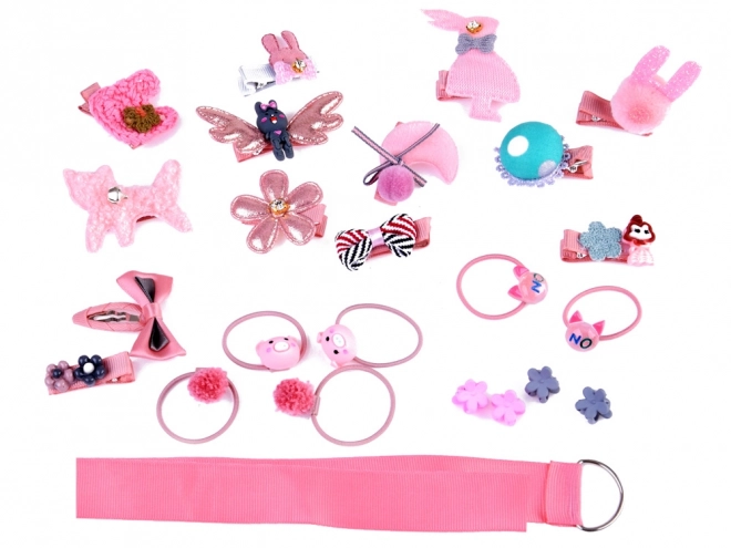 Ensemble amusant de pinces et élastiques pour petites filles