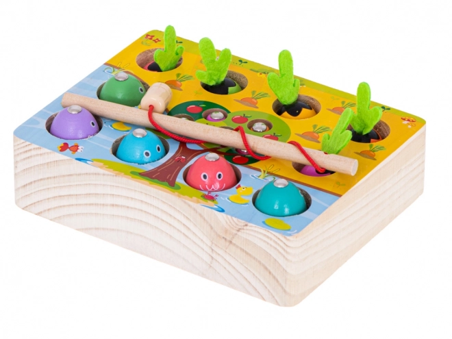 Jeu Magnétique - Pêche de vers, poissons et légumes
