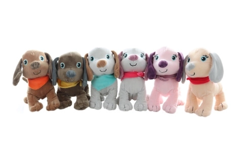 Chiot en peluche sonore 17 cm