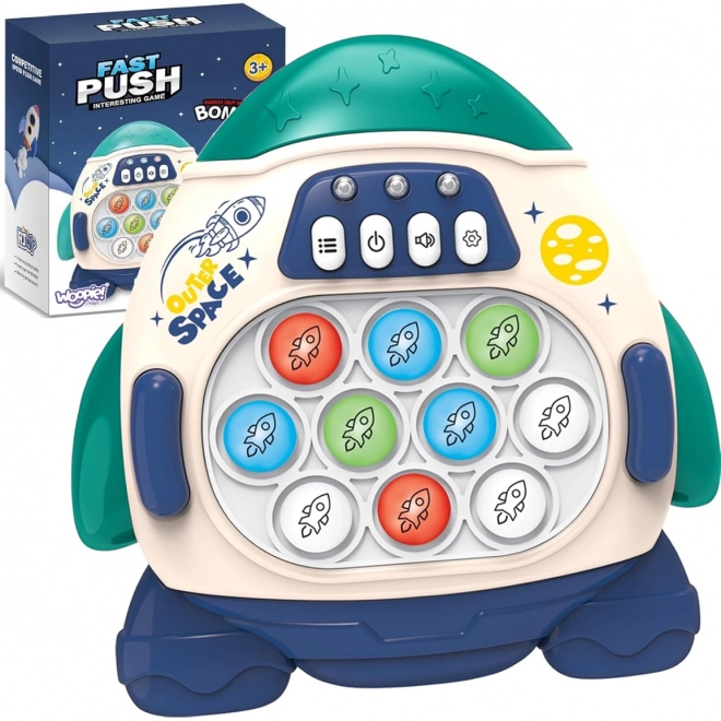 Jeu anti-stress électronique POP IT Fusée bleue