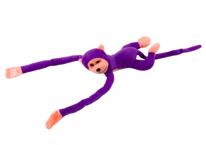 Mascotte en peluche Singe avec son Violet 80 cm