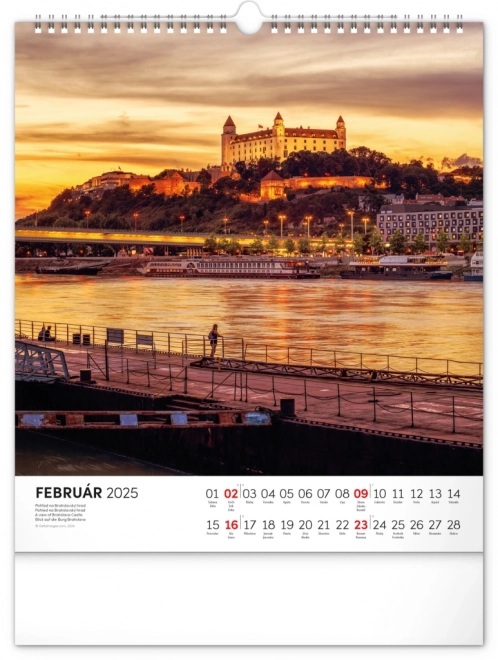 NOTIQUE Calendrier mural Slovensko enchanteur 2025, 30 x 34 cm