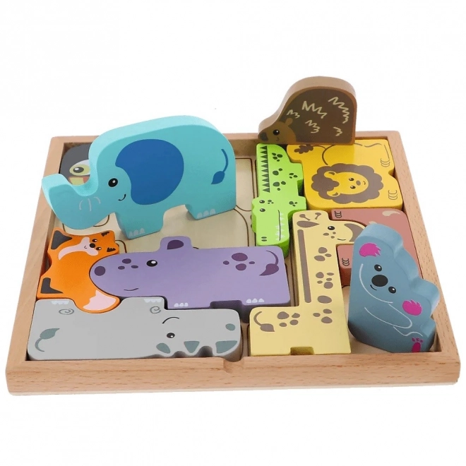 Puzzle en bois Animaux de l'équipage du zoo