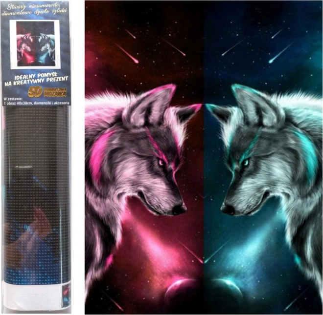 Kit de peinture diamant - regard de loup