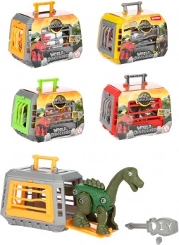 Dinosaure à assembler en cage – set en plastique, assortiment de modèles