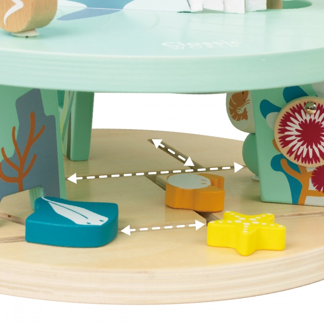 Jeu de Labyrinthe en Bois Monde Marin pour enfants à partir de 18 mois