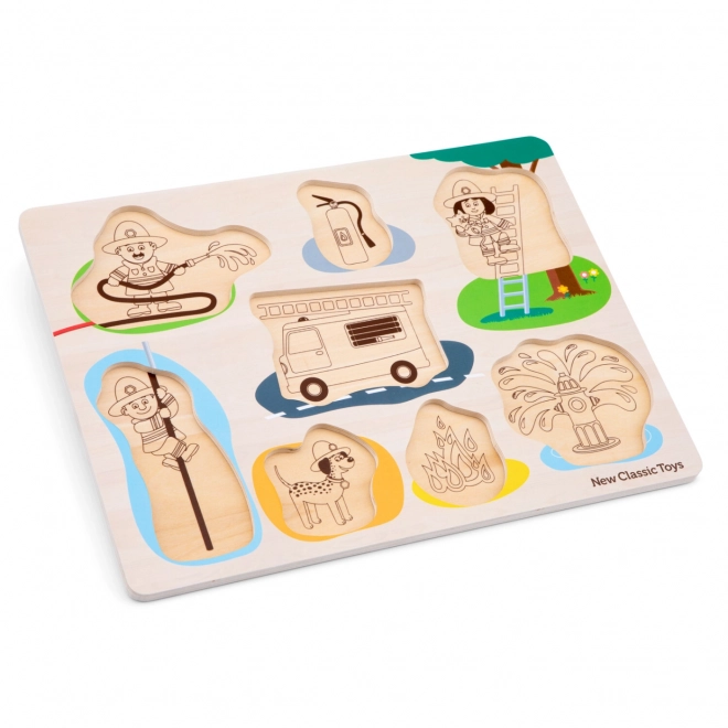 Puzzle en bois Pompiers - 8 pcs