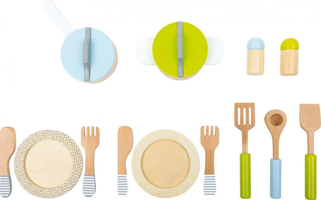 Petit pied Vaisselle de base en bois pour la cuisine