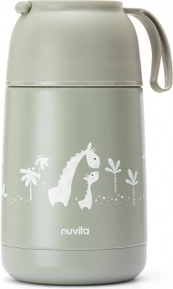 Thermos avec poignée en silicone 620 ml, vert sauge
