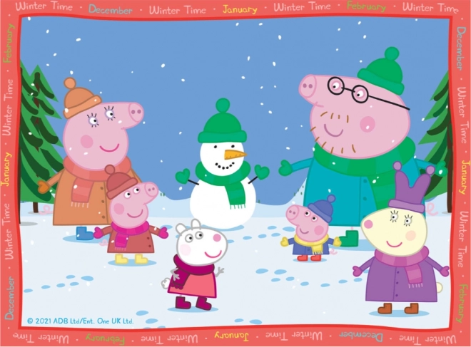 Puzzle Ravensburger Peppa Pig – saisons 4-en-1 (12–24 pièces)