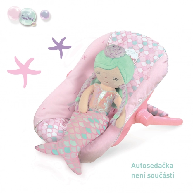 DeCuevas 20041 Poupée en peluche 2en1 OCEAN FANTASY - 36 cm avec berceau