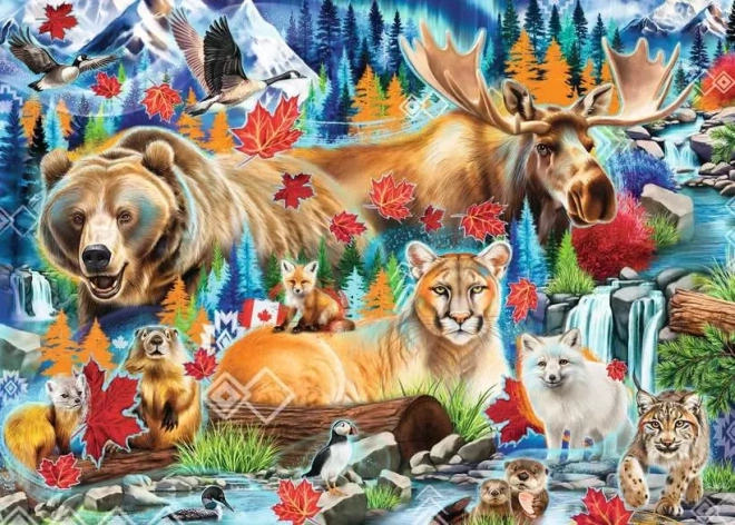 Puzzle Bêtes Sauvages du Canada 1000 pièces