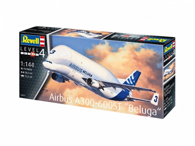 Modèle en plastique avion Airbus A300-600ST Beluga 1/144