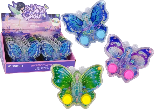 Jeu d’eau de poche papillon – 3 couleurs