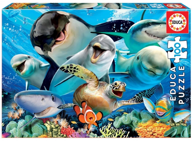 Puzzle Educa selfie sous-marin 100 pièces