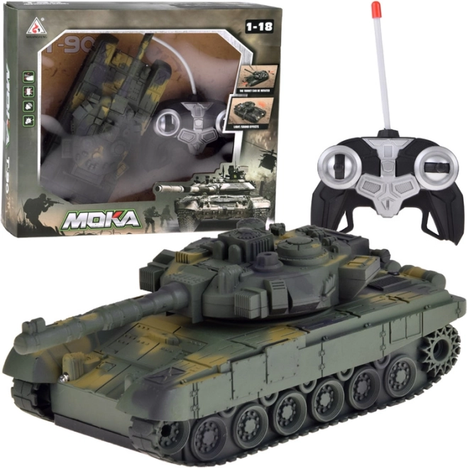 Char RC avec tourelle rotative, lumières et sons réalistes