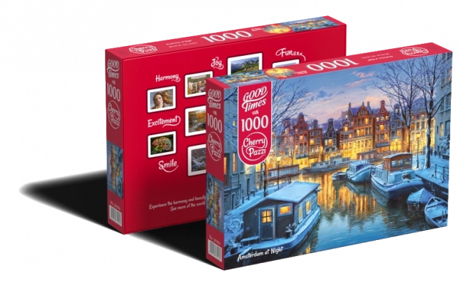 Puzzle Amsterdam de nuit 1000 pièces