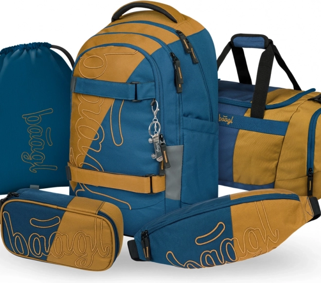 Set scolaire BAAGL Skate Max Duo : sac à dos, trousse, sac de gym, sac de sport et banane