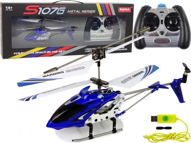 Hélicoptère RC SYMA S107G bleu
