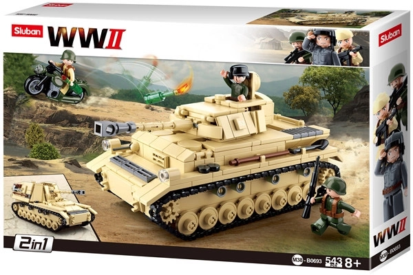 Sluban WWII M38-B0693 Grand char allemand 2v1