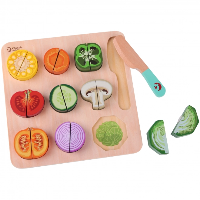 Ensemble en bois pour couper les légumes Classic World