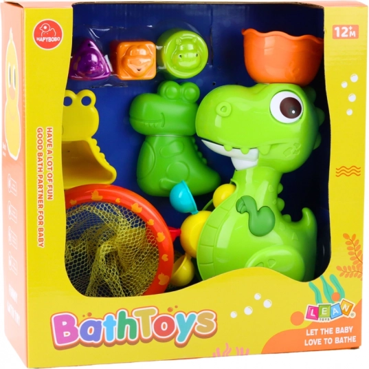 Ensemble de jouets de bain Dino avec moulinette