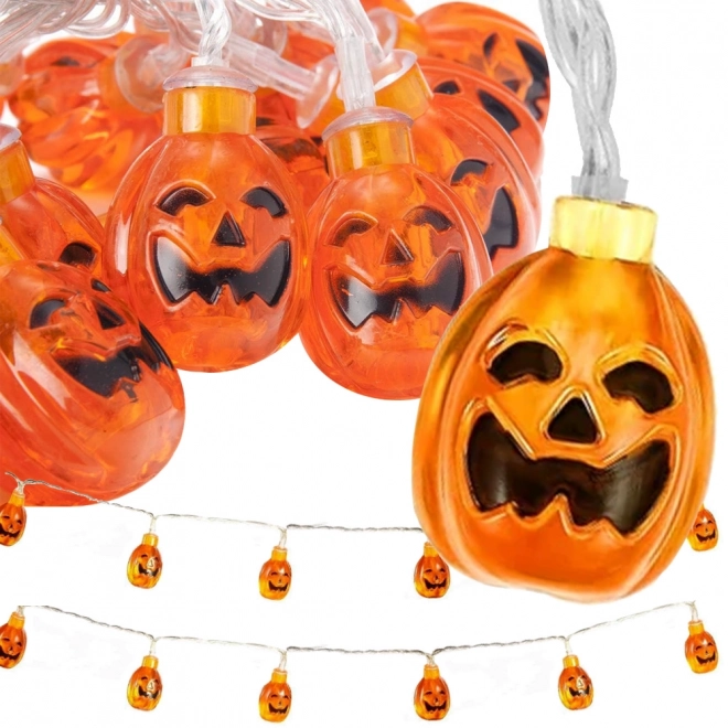 Guirlande suspendue LED citrouille pour Halloween