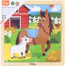 Puzzle en bois Petits Chevaux