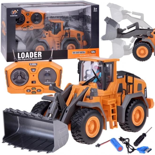 Bulldozer télécommandé avec bras mobile, lumière et son