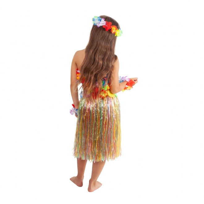Jupe Hawaï multicolore 45 cm pour enfant