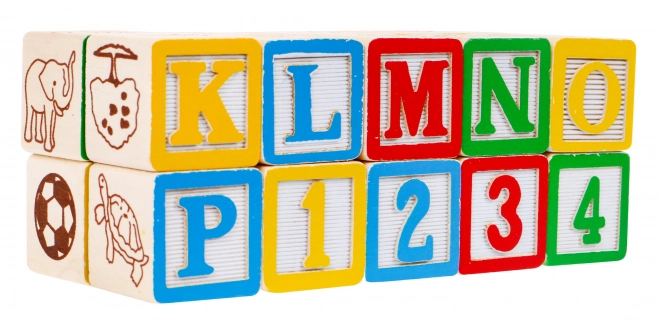 Camion en bois avec remorque et blocs pour enfants 2+ Jouet éducatif + blocs avec lettres et chiffres