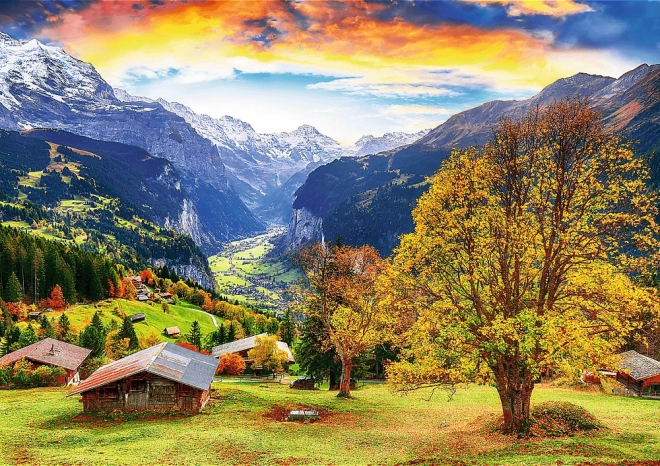 Puzzle 1000 pièces Village alpin pittoresque