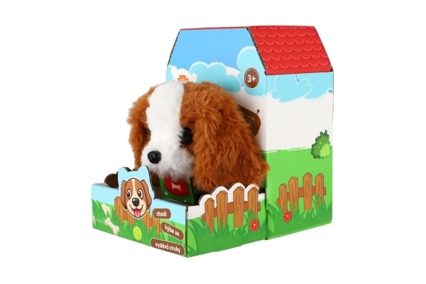 Chien Max 15x12cm à piles avec son et mouvement dans une boîte 13x19x18cm
