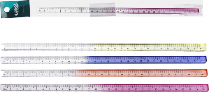 Règle 3D 30 cm colorée
