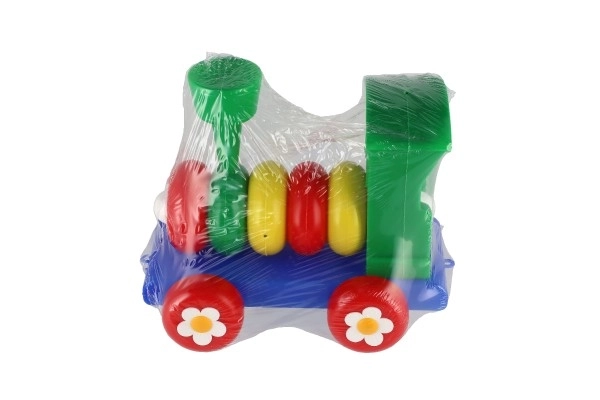 train en plastique coloré pour enfants avec anneaux