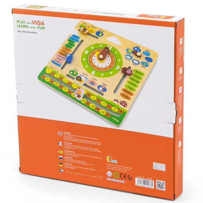 Calendrier éducatif en bois VIGA pour enfants