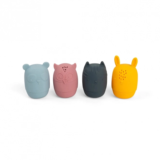 Animaux en silicone à presser pour bain d'enfants