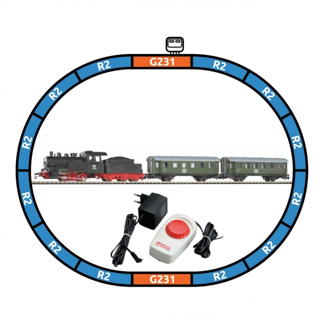 Piko Set de démarrage Train de voyageurs avec locomotive à vapeur BR 98 avec tender DB III - 57112