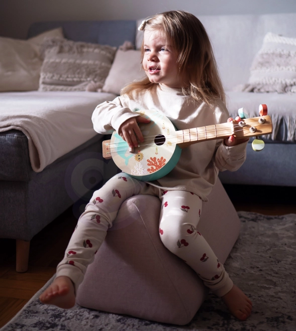 Banjo en bois pour enfants avec motif marin
