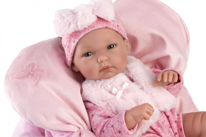 Llorens 63592 NOUVEAU-NÉ FILLE - poupée réaliste bébé avec corps en vinyle entier - 35 cm