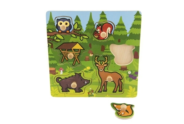 Puzzle d'insertion Mes premiers animaux de la forêt - 6 pièces