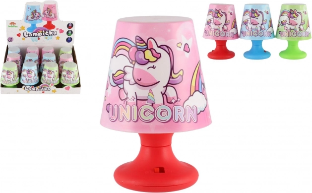 Mini lampe pour enfant avec licorne, à piles, 8 × 11 cm, 3 couleurs
