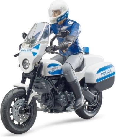 Bruder moto de police Ducati Scrambler avec pilote